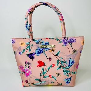🌅🌈BETSEY JOHNSON ❤️Insulated Satchel Lunch Tote in Blush Multi Floral